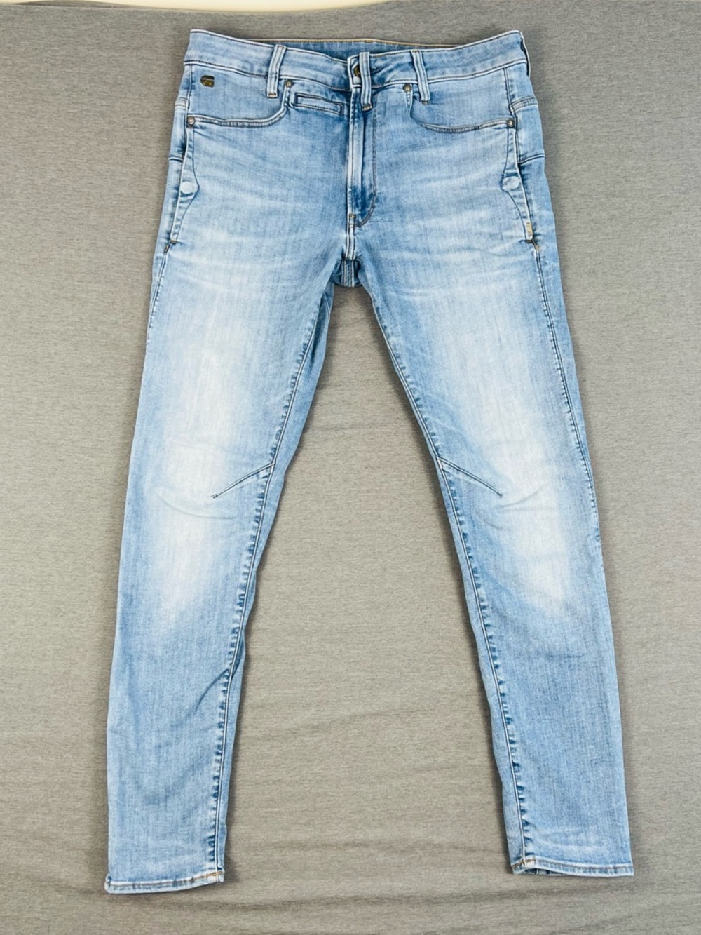 G-Star Light Wash 3D Super Slim Fit Jeans